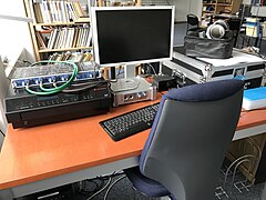 Public Domain Project Digitization station with ELP laser turntable No. 1, RME Fireface 800 and Numark TTX turntable