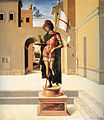 Белини. „Св. Теренций“. Детайл от предел от олтара Пезаро.
