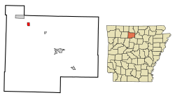 Location in Searcy County and the state of Arkansas
