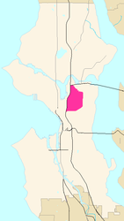 Map of Capitol Hill's location in Seattle