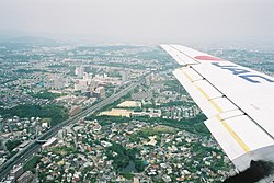 千里中央付近を上空から俯瞰（2005年）