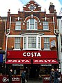 Period commercial architecture in the High Street above coffee bar