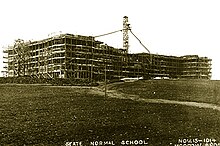 Stephens Hall, under construction in 1914. TUStephConstr.jpg