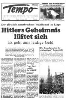 Titelseite vom 11. Januar 1933