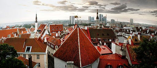 The Lower Town as seen from the Kohtuotsa viewing platform. Tallin, Estonia, Northern Europe