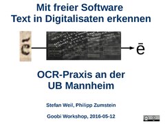 Mit freier Software Text in Digitalisaten erkennen