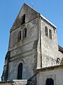 Clocher, étage de beffroi.