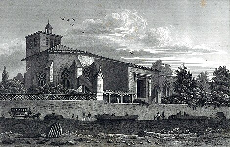 Église de l’Observance, estampe réalisée vers 1830