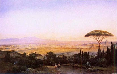 Вид на Рим с Монте-Марио (1845)