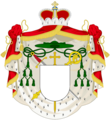 Wappen eines Fürstbischofs mit fürstlichen und bischöflichen heraldischen Würdezeichen