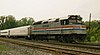 An eastbound Michigan Services Amtrak train passing Porter, Indiana