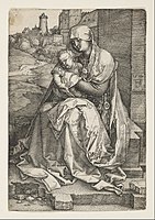 Virgen junto a la Pared, grabado, 1514