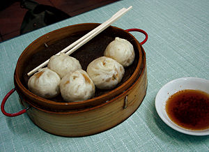 baozi, chinese food in a beijing restaurant