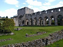 The ruined remains of Buildwas Abbey. Buildwas Abbey - geograph.org.uk - 44554.jpg