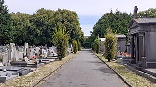Allée du cimetière de Roubaix.