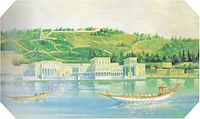 Вид на палац Чираган і парк Йилдиз в XIX столітті
