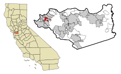 Location in Contra Costa County and the state of California