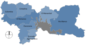 Corregimientos de la municipalité de Manizales.