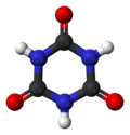 Ball-and-stick model of the trione tautomer