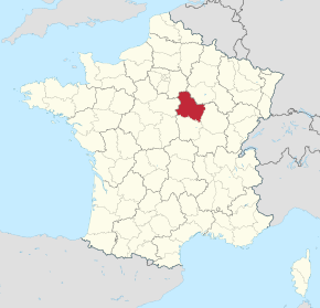 Kart over Yonne