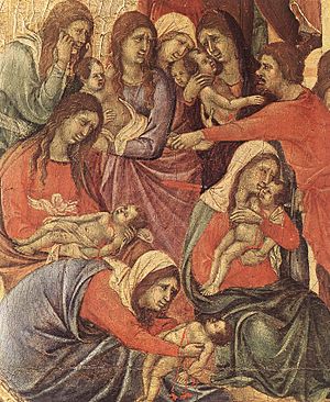Duccio di Buoninsegna - Slaughter of the Innoc...