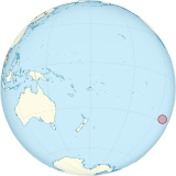 Easter Islands on the globe (Polynesia centered).svg