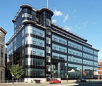 Exterior of Owen Williams's Daily Express Building in Manchester Express Building Manchester.jpg