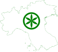 Flag map of Padania
