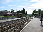 The Oslo Metro tracks and platforms of Forskningsparken station