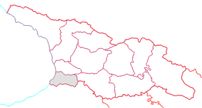 Adzsaria elhelyezkedése Grúzián belül