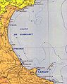 Golfe d'Hammamet : carte topographique