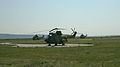 Two transport and one MEDEVAC version of the IAR-330 Puma helicopter.