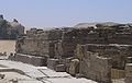 Vue de la façade du temple d'accueil