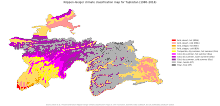 Map of Koppen climate classification Koppen-Geiger Map TJK present.svg