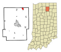 Location of Syracuse in the state of Indiana