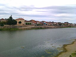 Lamagistère från floden Garonne