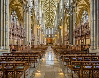 The nave facing east