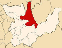 Location of Leoncio Prado in the Huánuco Region