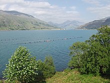 A fish farm near Tarbet on Loch Nevis Loch Nevis - Fish Farm near Tarbet - geograph.org.uk - 186858.jpg