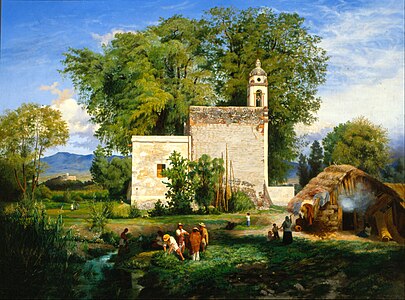 Paisaje de San Cristóbal Romita (1857) by Luis Coto.