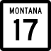 Montana Highway 17 marker