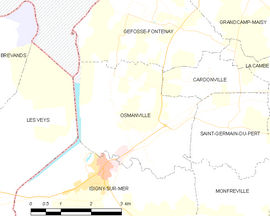 Mapa obce Osmanville