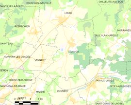 Mapa obce Traînou