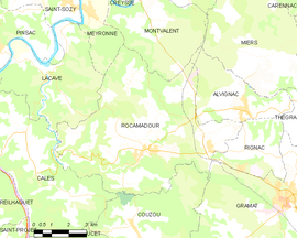 Mapa obce Rocamadour
