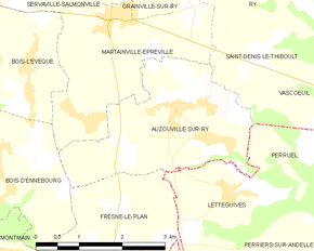Poziția localității Auzouville-sur-Ry