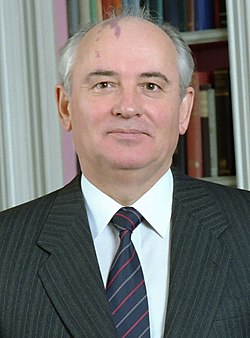 Gorbacsov a washingtoni Fehér Ház könyvtárában, 1987