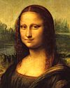 Phần nhỏ của bức Mona Lisa (1503–06) do Leonardo da Vinci vẽ, Louvre