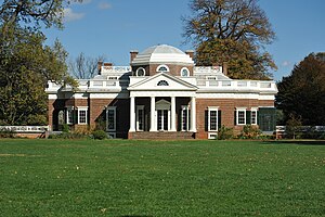 English: Monticello from the west lawn.