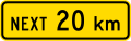 (PW-24) Sign effective for the next 20 kilometres