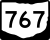 State Route 767 marker